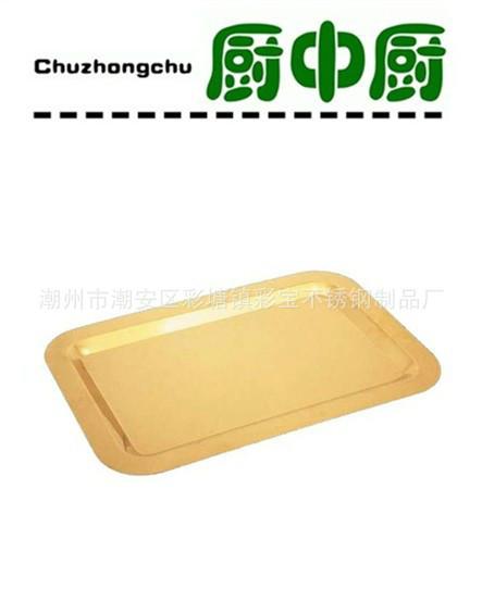 不銹鋼金色蛋形/圓形/方形鏡面盤圖片/不銹鋼金色蛋形/圓形/方形鏡面盤樣板圖 (2)