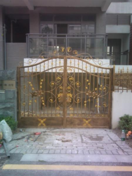 鐵藝大門庭院門別墅大門鐵藝雙開門電動(dòng)門別墅移門對開鐵大門