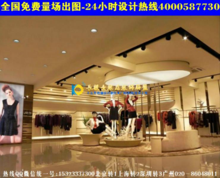 山东女装店装修效果图3D潮女装店装修门头门面