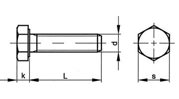 供应进口外六角全牙螺栓,DIN933