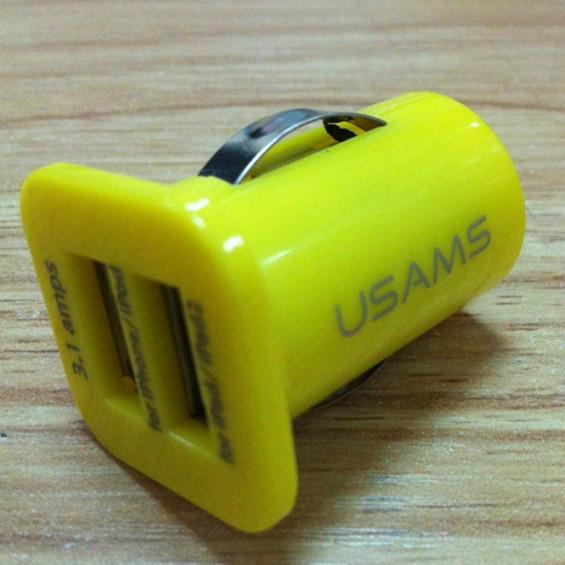 供应优胜仕双口车充 USAMS 3.1 amps IPAD IPHONE 手机充电器