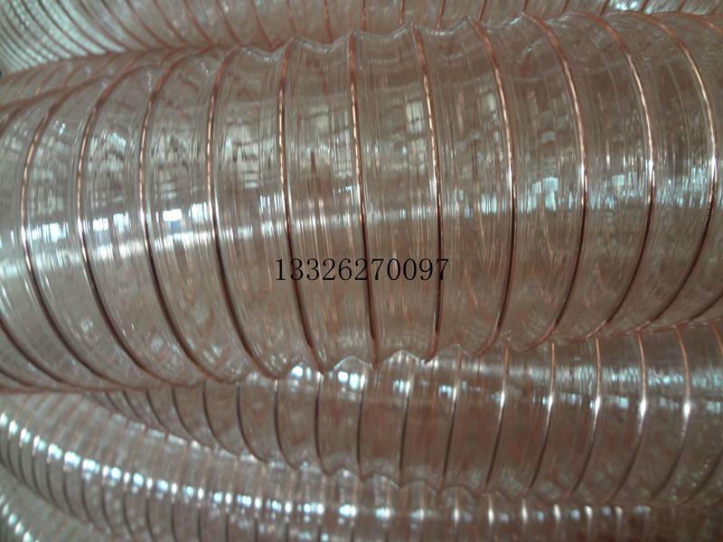 PU風(fēng)管，通風(fēng)排塵軟管 聚氨酯鋼絲伸縮軟管