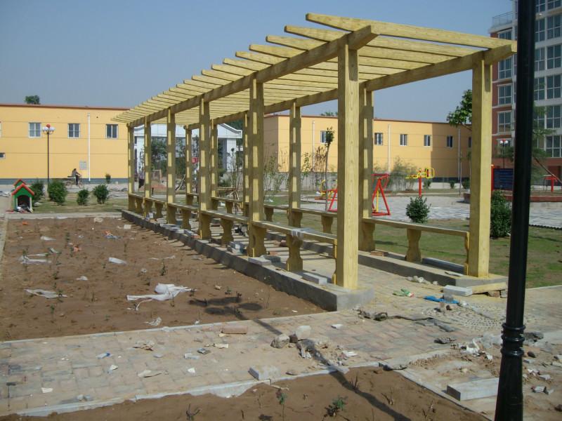 供應(yīng)保定水泥仿木花架